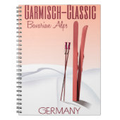 Carnet Garmisch Classique, Affiche de ski des Alpes bavar (Devant)