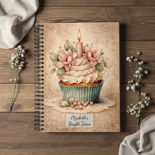 Carnet Gâteau Cupcake Floral Vintage