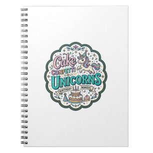 Carnet Gâteau de Licorne Confettis Licornes POD Prêt POD