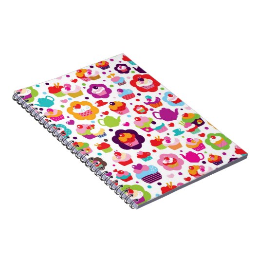 Carnet Gâteau de tasse et pot mignons de thé (Côté Droit)