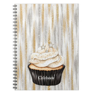 Carnet Gâteau Glitzy Gold Silver Stars Célébrer