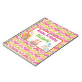 Carnet Gâteau, lion, mouton et ballons Joyeux anniversair (Côté gauche)