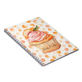 Carnet Gâteau Peach Cupcake Points Fantaisistes (Côté Droit)