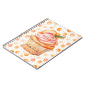 Carnet Gâteau Peach Cupcake Points Fantaisistes (Côté gauche)