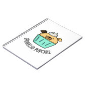 Carnet Gâteau Sprinkles Drôle de Chiot Cupcake Jeu de Mot (Côté gauche)