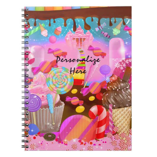 Carnet Gâteaux Fantasy Candy Land & thème de bonbons sucr (Devant)