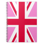 Carnet GAY PRIDE britannique (Union Jack rose) (Drapeau b (Devant)