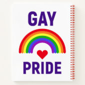 Carnet gay pride | Coeur et arc-en-ciel (Dos)