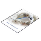 Carnet Geai bleu dans la neige d'hiver (Côté gauche)