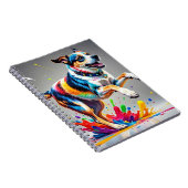 Carnet Géant coloré joyeux chien amusant, (Côté Droit)