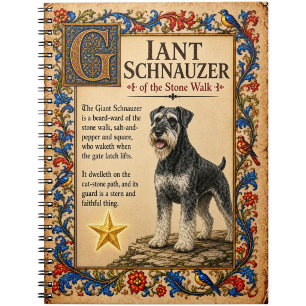 Carnet Géant Schnauzer, Art du Bestiaire Médiéval