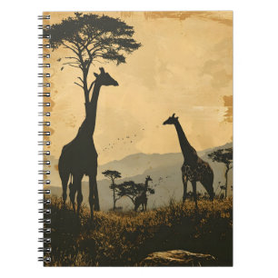 Carnet Géants gracieux : Carte postale Giraffes Vintages