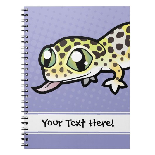 Carnet Gecko léopard de dessin animé (Devant)