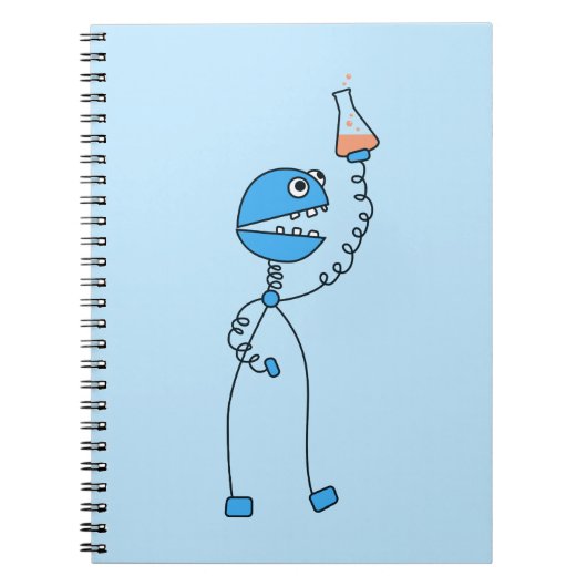 Carnet Geek drôle de chimie de robot de bande dessinée (Devant)