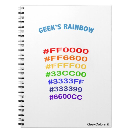 Carnet Geek's Rainbow (Devant)