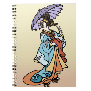 Carnet Geisha avec le parasol
