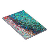 Carnet Gel bleu liquide Abstrait (Côté Droit)