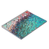 Carnet Gel bleu liquide Abstrait (Côté gauche)