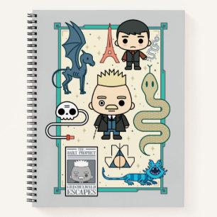 Carnet GELLERT GRINDELWALD™ et dessin sur os