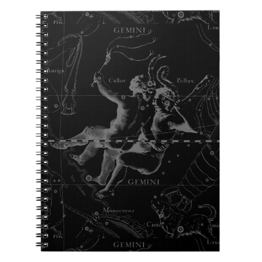 Carnet Gemini Zodiac Constellation Hevelius 1690 (Devant)