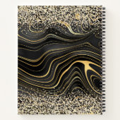 Carnet Gemme gris-noir Parties scintillant et or (Dos)