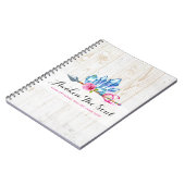 Carnet Gemmes en cristal de Bohême rustique et aquarelle (Côté gauche)