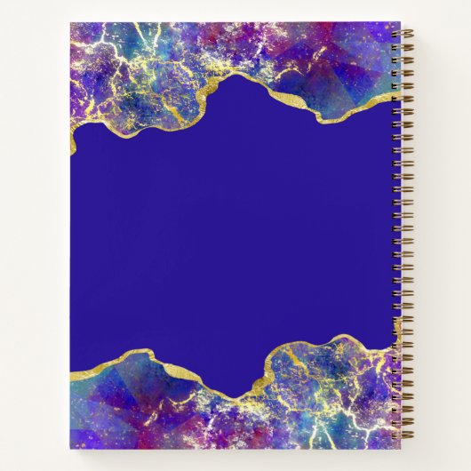 Carnet Gemmes Opal Fire et Veines Or Glitzy (Dos)