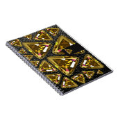 Carnet gems et cuir triangle jaune (Côté Droit)