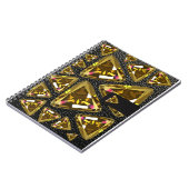 Carnet gems et cuir triangle jaune (Côté gauche)