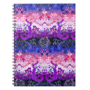 Carnet Genderfluide Dragon Damask - Genderfluide Fierté D