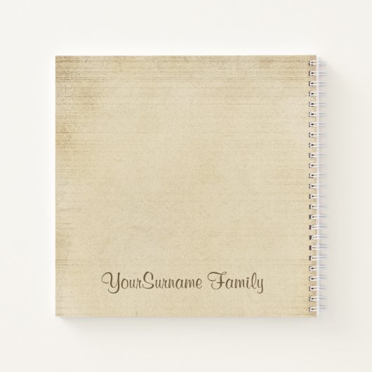 Carnet Généalogie familiale (Dos)