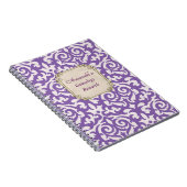 Carnet Généalogie pourpre élégante de damassé (Côté Droit)