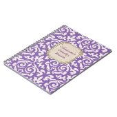 Carnet Généalogie pourpre élégante de damassé (Côté gauche)