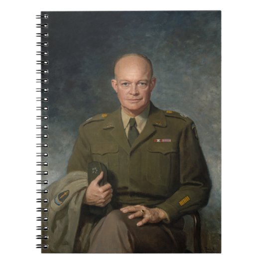 Carnet Général Dwight Eisenhower Portrait peint 5 étoiles (Devant)