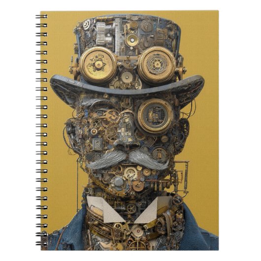 Carnet Gentleman Mécanique Steampunk (Devant)