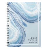 Carnet Géode de vague bleue (Devant)