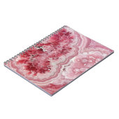 Carnet Géode rose et blanc (Côté gauche)