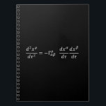 Carnet Geodesic Equation  Notebook<br><div class="desc">The equation of the geodesic,  the equation describing the smallest distance between two points in any geometry.</div>