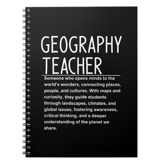 Carnet Geography teacher (Devant)