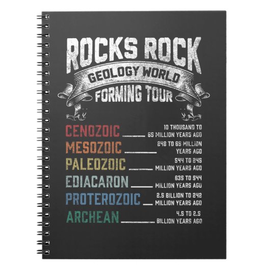 Carnet Géologue de l'humour de Funny Geology Rock (Devant)