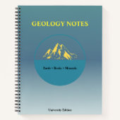 Carnet Geology Study Notebook – Minimal Academic Design (Devant)