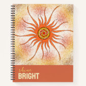 Carnet Geometric abstract contemporary colourful spiral (Devant)