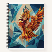 Geometric Phoenix Art Notebook