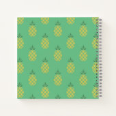 Carnet Geometric Pineapple Pattern on Green (Dos)