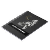 Carnet Geometric Wolf Moon Notebook – Black Gold Luxury J (Côté gauche)