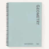 Carnet Géométrie monographique simple look moderne bleu (Devant)