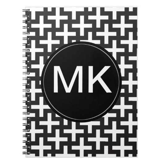 Carnet Géométrie noir et blanc (Devant)