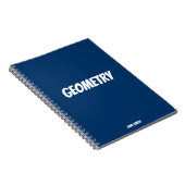 Carnet Géométrie personnalisée Simple Royal Blue (Côté Droit)