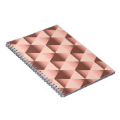 Carnet Géométrie rose : motif abstrait pâle. (Côté Droit)