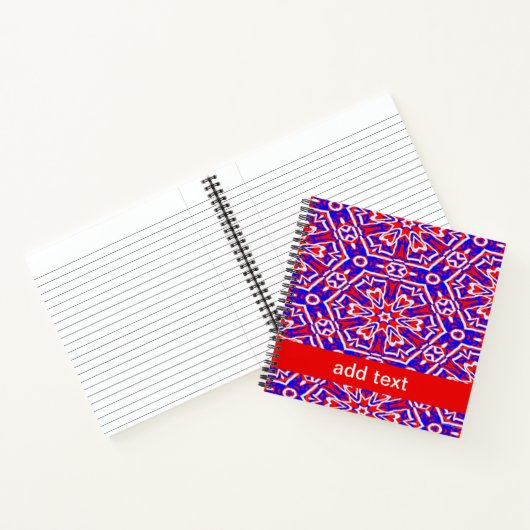 Carnet Géométrie rouge, blanche et bleue (Intérieur)